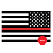 2x3' Thin Red Line Polyester Flag - Made in USA