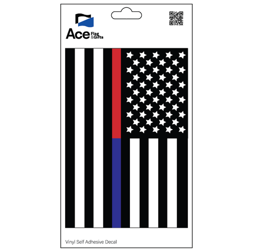 Thin Red And Blue Line US Decal - Made in USA