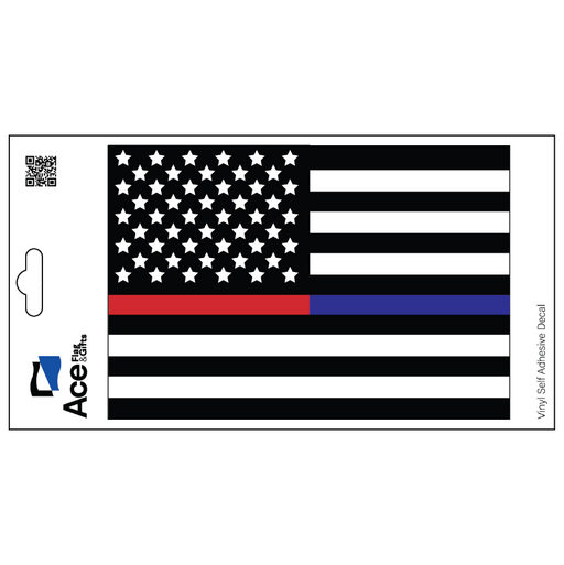 Thin Red And Blue Line US Decal - Made in USA