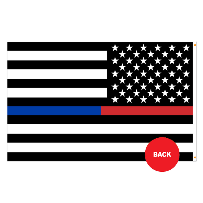 Thin Red And Blue Line US Polyester Flag