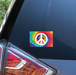 Tie Dye Peace Decal - Made in USA