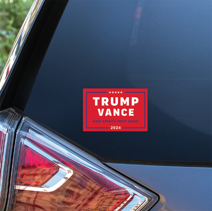 Trump Vance 2024 Red Decal - Made in the USA