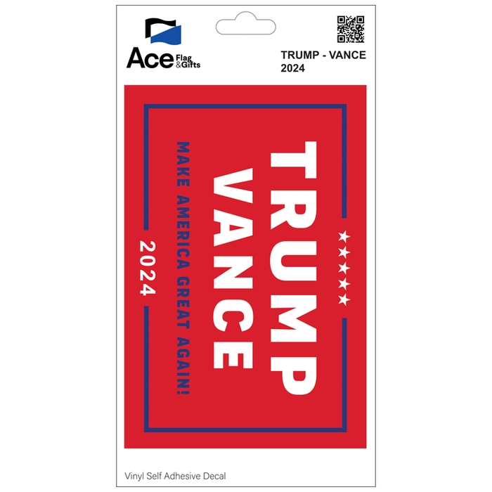 Trump Vance 2024 Red Decal - Made in the USA