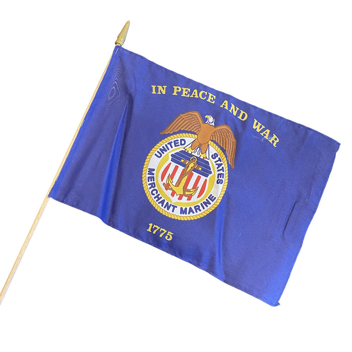 12x18" US Merchant Marines Stick Flag