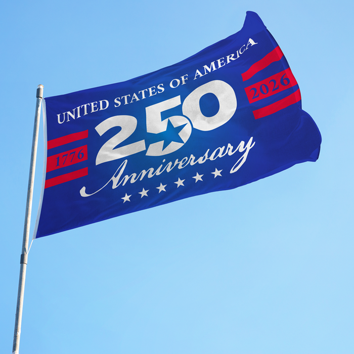 *Pre-Order* Blue United States 250 Anniversary Polyester Flag - Made in USA