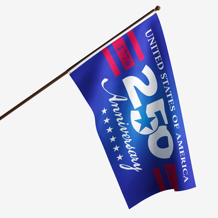 *Pre-Order* Blue United States 250 Anniversary Polyester Flag - Made in USA