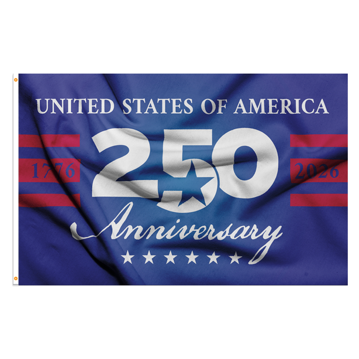 *Pre-Order* Blue United States 250 Anniversary Polyester Flag - Made in USA