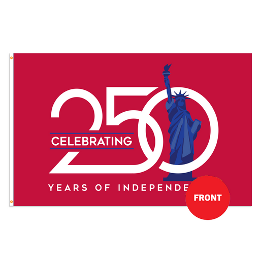 Red Liberty America 250 Polyester Flag