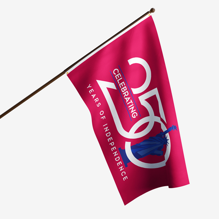 Red Liberty America 250 Polyester Flag