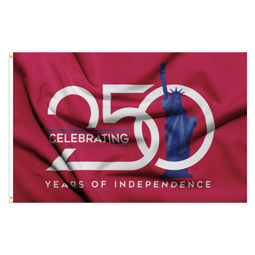 Red Liberty America 250 Polyester Flag