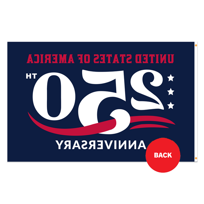 *Pre-Order* America 250 Blue Wordmark Polyester Flag - Made in USA