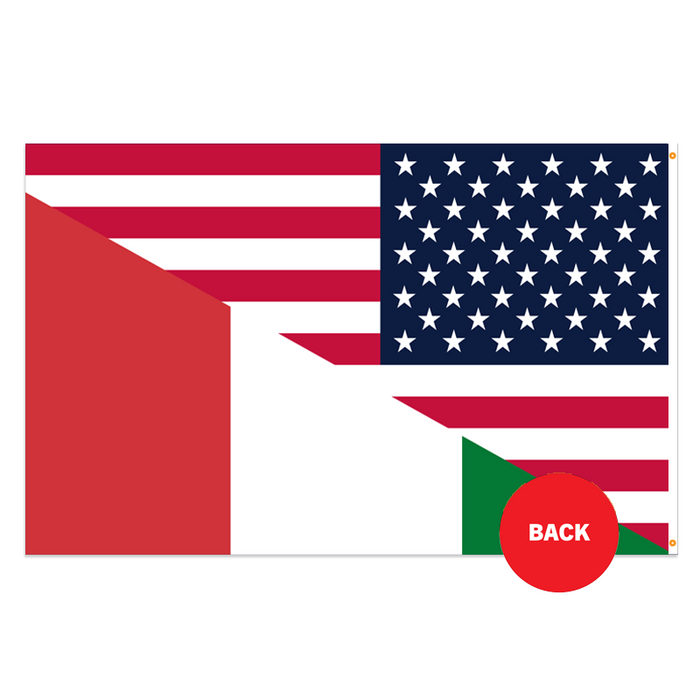 USA & Italy Friendship Polyester Flag - Made in USA