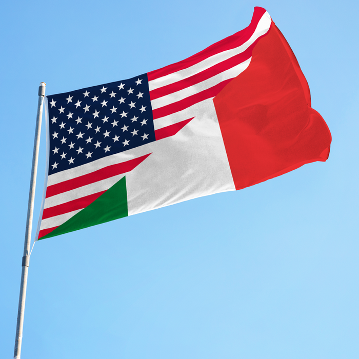USA & Italy Friendship Polyester Flag - Made in USA