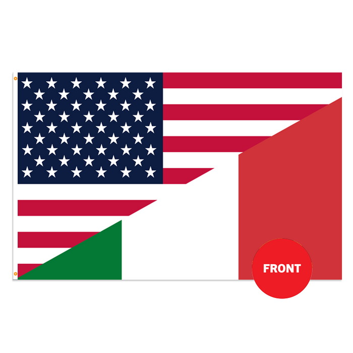 USA & Italy Friendship Polyester Flag - Made in USA