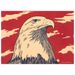 Woodcut of Bald Eagle Postcard