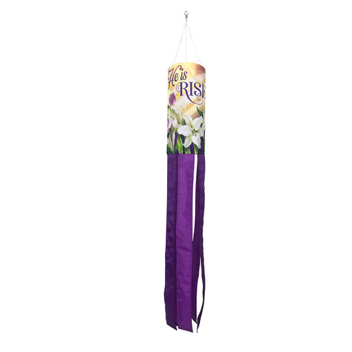 40" He is Risen Lilies Windsock