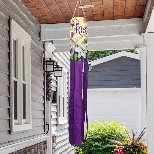40" He is Risen Lilies Windsock