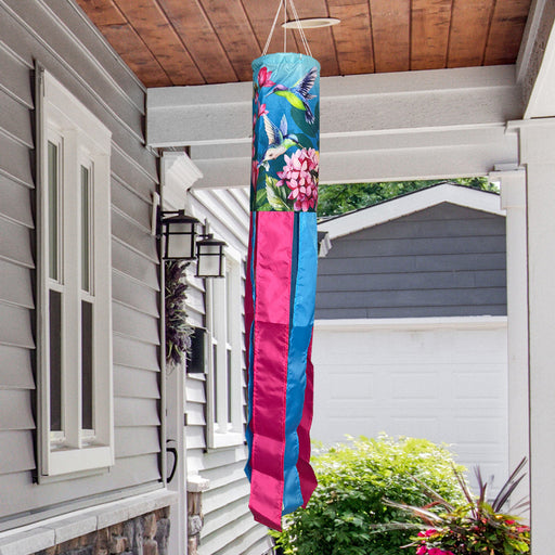 40" Springtime Hummingbirds Windsock