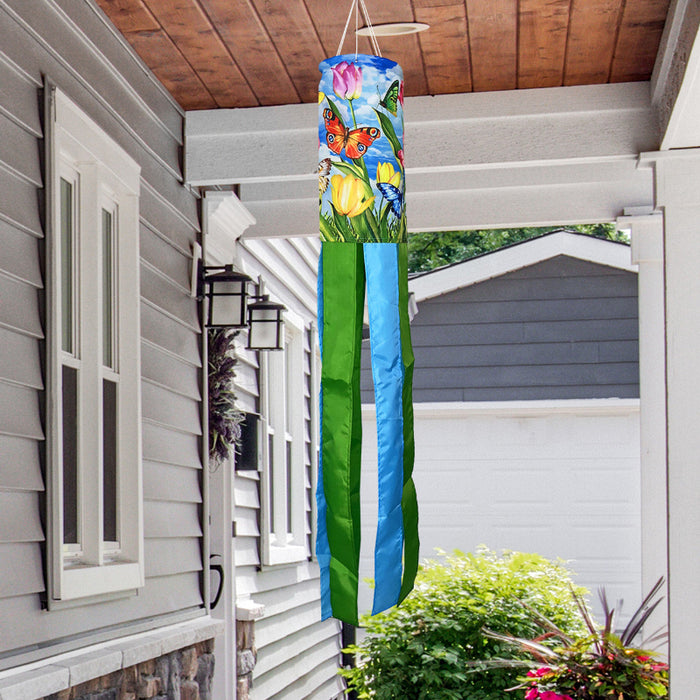 40" Sunshine Butterflies Windsock