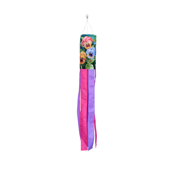 40" Pansy Trio Windsock