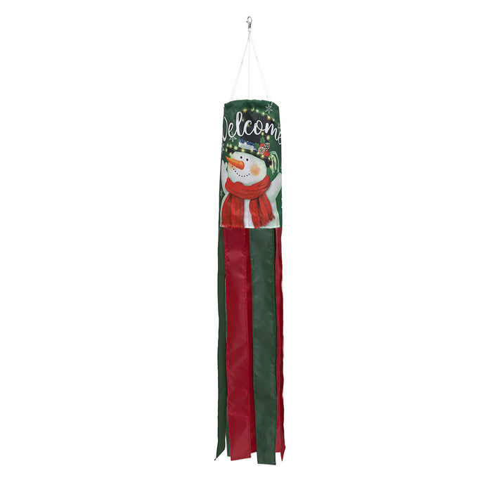 40" Snowman in Lights Windsock