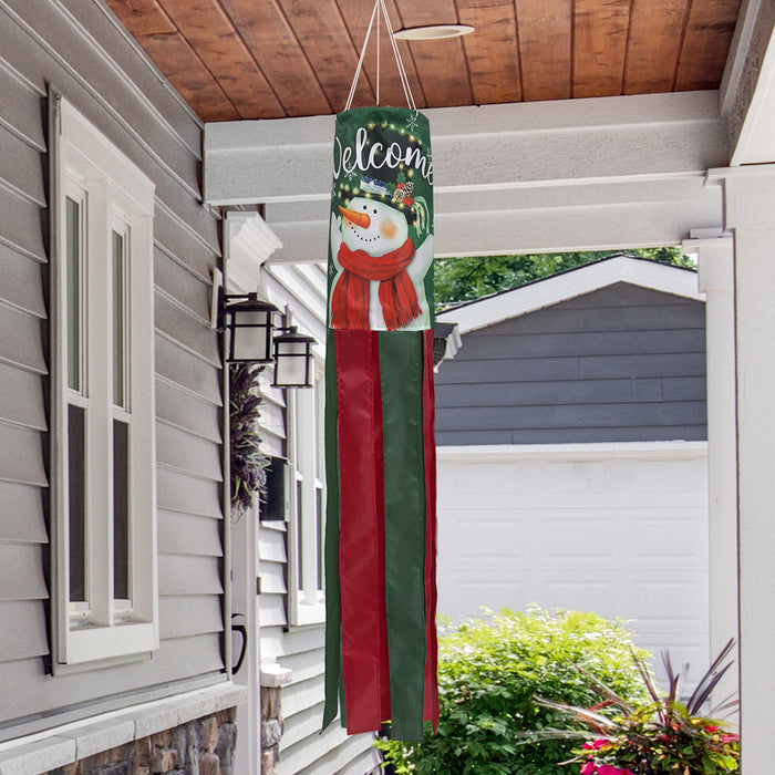 40" Snowman in Lights Windsock