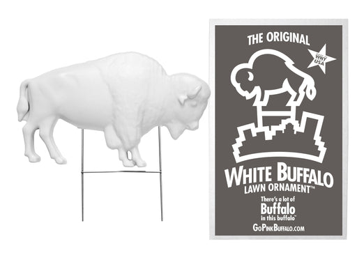 The Original White Buffalo Lawn Ornament - Made In USA