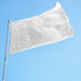 White Solid Color Nylon Attention Flag - Made In USA