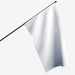 White Solid Color Nylon Attention Flag - Made In USA