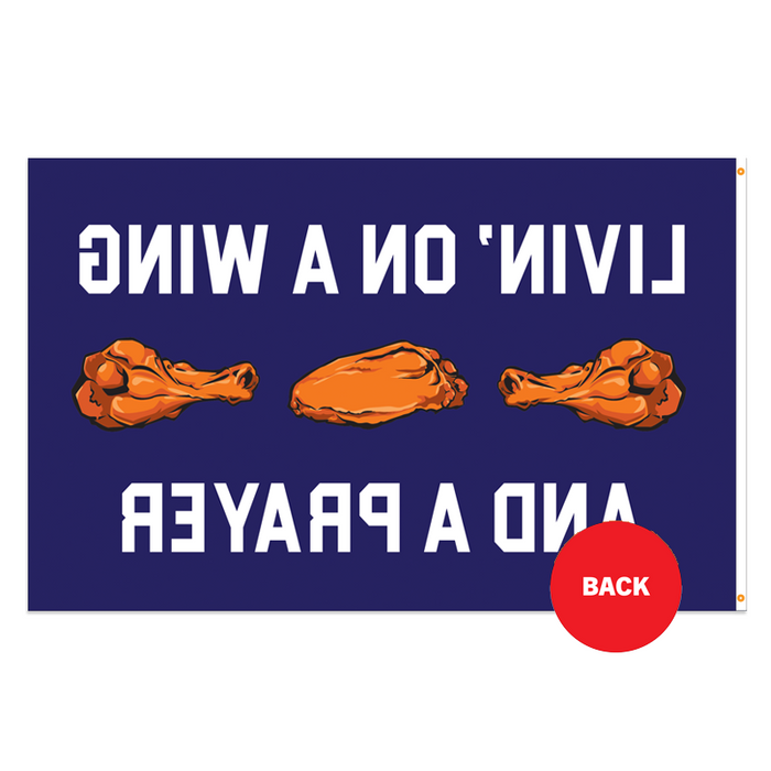 Livin' On A Wing & A Prayer Blue Polyester Flag - Made in the USA