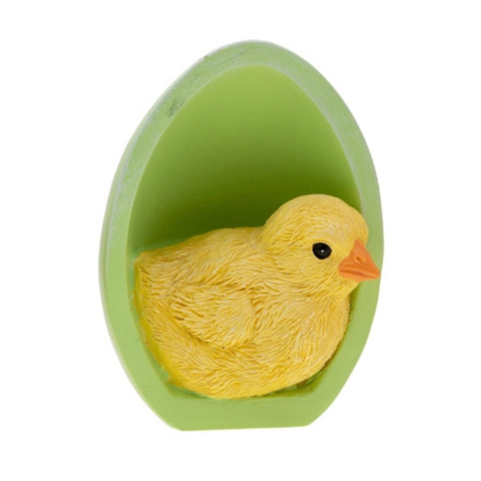 Baby Chick in Green Egg Figurine