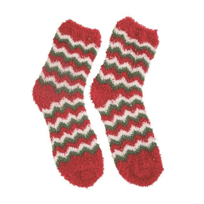 Chevron Christmas Socks in Ball Ornament