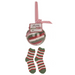 Striped Christmas Socks in Ball Ornament