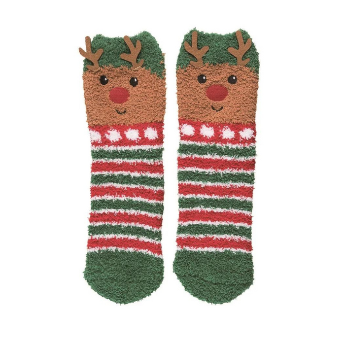 Reindeer Christmas Socks in Ball Ornament