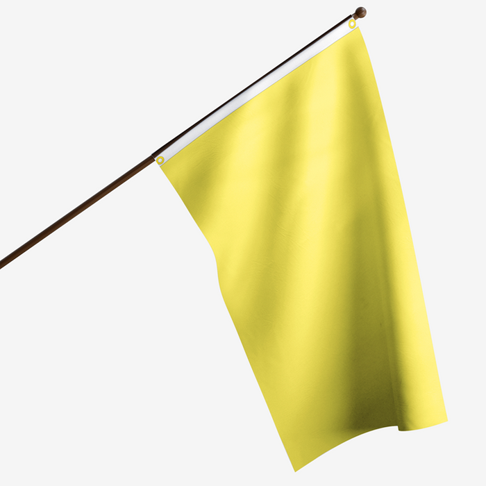 Yellow Solid Color Attention Flag - Made in USA