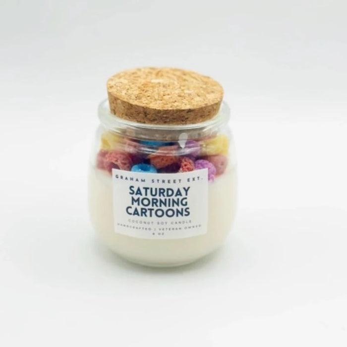 Saturday Cartoons Cereal Dessert Candle