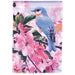 Bluebird Pink Flowers Garden Flag
