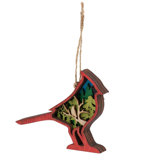 Cardinal Landscape 3D Magnetic Ornament