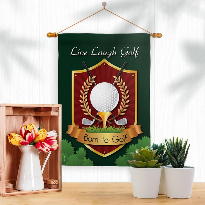 Live Laugh Golf Banner Flag