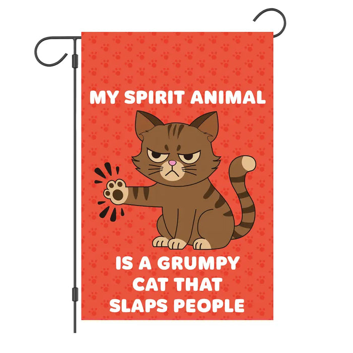 Cat That Slaps Garden Flag