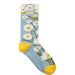Bees and Daisies Mismatched Crew Socks