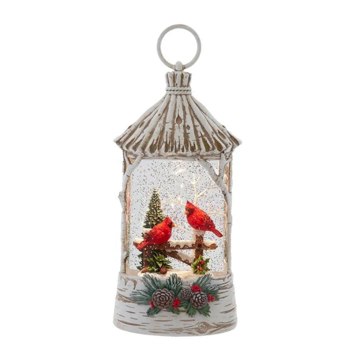 Winter Cardinal Scene Light Up Water Lantern