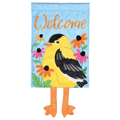 Goldfinch Crazy Legs Garden Flag