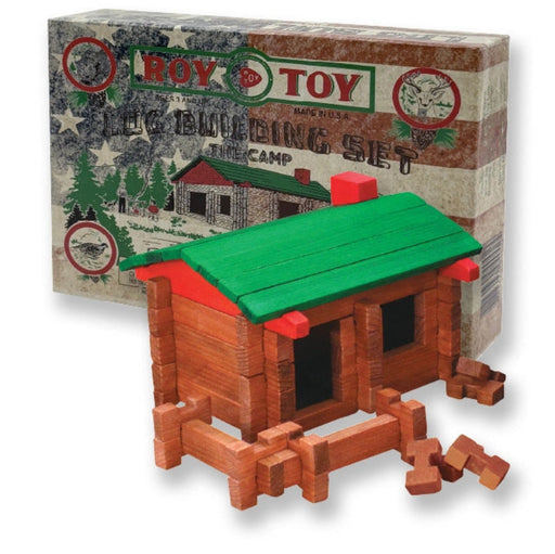 Wooden Log Building Set - Original Patriotic Camp
