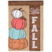 Multi-Color Pumpkins Hello Fall Garden Flag
