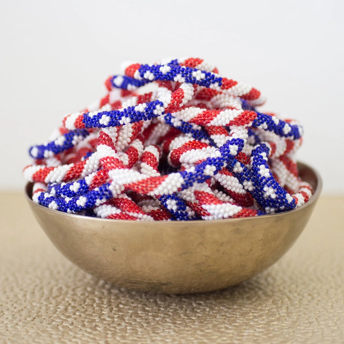 Roll-On® Beaded Bracelet - Stars and Stripes