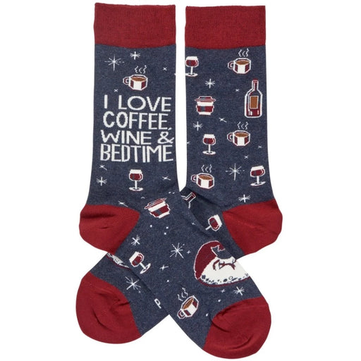 Coffee, Wine, & Bedtime Crew Socks