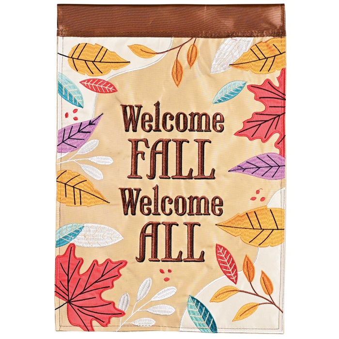 Welcome Fall Welcome All Garden Flag
