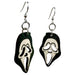 Ghostface Scream Wood Earrings