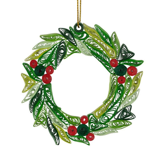 Wreath Quilled Paper Ornament